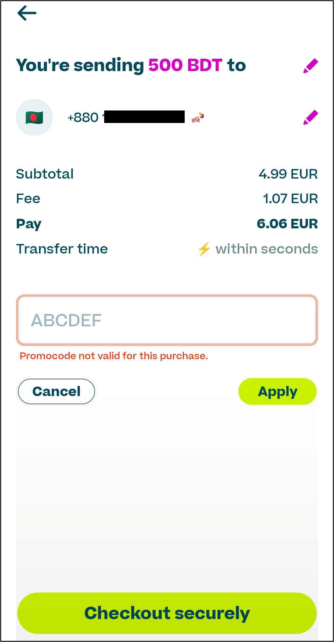 Why is my promo code not working? DingAppSupport